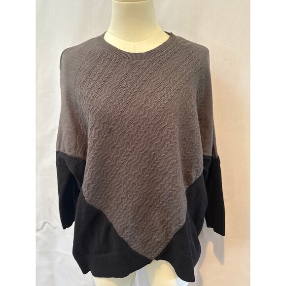 Women’s Vera Wang Grey/Black Sweater Sz M/L - Picture 1 of 4